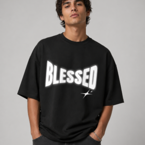 unisex terry oversized tee (blessed) print